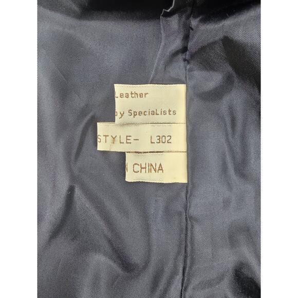 Vintage Western Scully Black Leather Fringe Vest - Medium - Picture 6 of 6